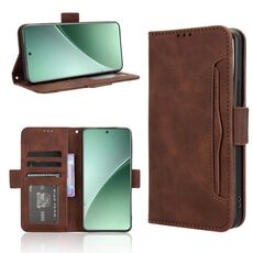 Per Xiaomi 15 Custodia in pelle con slot per schede e texture in vitello (marrone)