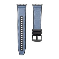 Per Honor Watch 5 cinturino in pelle ibrida in silicone (blu)