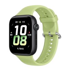Per Honor Watch 5 cinturino in silicone morbido con fibbia argentata tinta unita (lime)