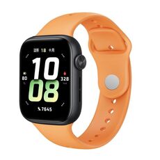 Per Honor Watch 5 cinturino in silicone con fibbia inversa tinta unita (arancione)