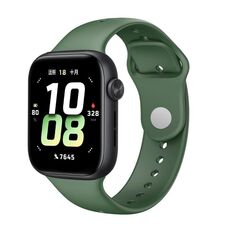 Per Honor Watch 5 cinturino in silicone con fibbia inversa tinta unita (verde scuro)
