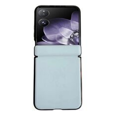 Per Xiaomi Mix Flip Custodia per telefono con struttura in pelle tinta unita con asse magnetico integrato (blu)