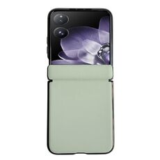 Per Xiaomi Mix Flip Custodia per telefono con struttura in pelle tinta unita con asse magnetico integrato (verde)