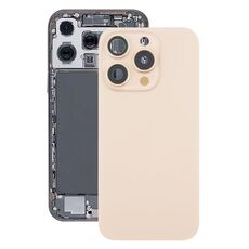 Per iPhone 16 Pro Max Cover posteriore in vetro originale con copriobiettivo della fotocamera + magnete MagSafe (oro)