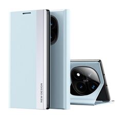 Per Xiaomi Redmi Note 14 Pro+ 5G Custodia per telefono in pelle con rivestimento elettrolitico laterale (blu)