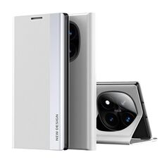 Per Xiaomi Redmi Note 14 Pro+ 5G Custodia per telefono in pelle con rivestimento elettrolitico laterale (argento)