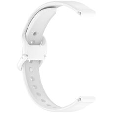 Cinturino per orologio in silicone con fibbia a chiodo tinta unita da 12 mm (bianco)