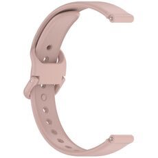Cinturino per orologio in silicone con fibbia a chiodo tinta unita da 12 mm (rosa)