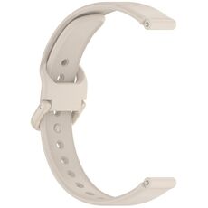 Cinturino per orologio in silicone con fibbia a chiodo tinta unita da 12 mm (beige)