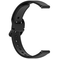 Cinturino per orologio in silicone con fibbia a chiodo tinta unita da 12 mm (nero)