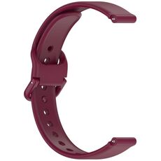 Cinturino per orologio in silicone con fibbia a chiodo tinta unita da 12 mm (rosso vino)