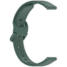 Cinturino per orologio in silicone con fibbia a chiodo tinta unita da 12 mm (verde scuro)
