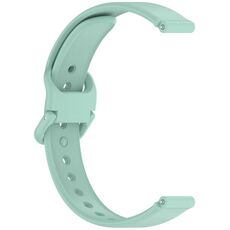 Cinturino per orologio in silicone con fibbia a chiodo tinta unita da 12 mm (verde acqua)