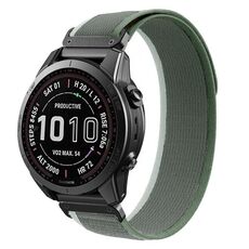 Per Garmin 22mm Loop Nylon Hook and Loop Fastener Quick Release Watch Band (verde bianco)