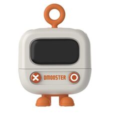 Dmooster D76 Auricolari Bluetooth con schermo digitale a forma di cartone animato (bianco)