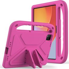 Per Infinix Xpad 11 2024 Custodia per tablet antiurto in EVA con supporto (rosso rosa)
