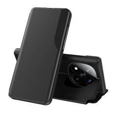 Per Xiaomi Redmi Note 14 Pro+ 5G Attraction Flip Holder Custodia in pelle per telefono (nero)