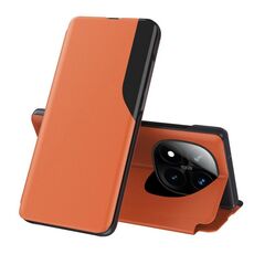 Per Xiaomi Redmi Note 14 Pro+ 5G Attraction Flip Holder Custodia in pelle per telefono (arancione)