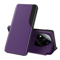 Per Xiaomi Redmi Note 14 Pro+ 5G Attraction Flip Holder Custodia in pelle per telefono (viola)