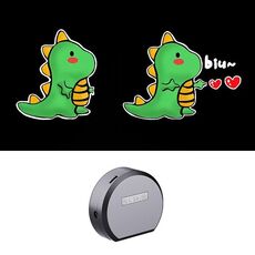 F6 Luce di benvenuto universale a proiezione a induzione elettrica per scooter/bici/auto elettrica (Love Dinosaur)