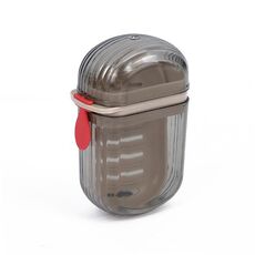 Scatola di sapone portatile con coperchio, doppia custodia per sapone da viaggio drenabile (grigio trasparente)