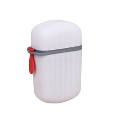 Scatola di sapone portatile con coperchio e doppio contenitore per sapone da viaggio drenabile (bianco)