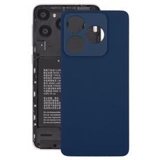 Per ZTE Axon 60 Lite Cover posteriore in vetro con adesivo (blu)
