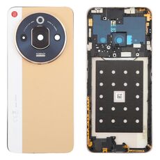 Per ZTE nubia Focus Pro Z2351N Cover posteriore in pelle per batteria con cornice centrale/Copriobiettivo della fotocamera (oro)
