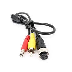 Cavo adattatore connettore telecamera auto 4 pin Aviation femmina a RCA maschio DC maschio 50 cm