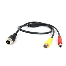 Adattatore connettore telecamera per auto da maschio a 4 pin Aviation a RCA femmina DC maschio, filo da 50 cm