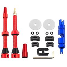 Valvola per vuoto francese tubeless per bici da strada da montagna, colore: 60 mm rosso B