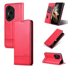 Custodia per telefono in pelle con texture di vitello magnetica per Honor 300 Ultra AZNS (rosso)