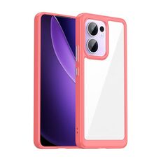Per OPPO Reno13 F Custodia per telefono in TPU acrilico ibrido serie colorata (rosso)