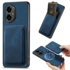 Per Honor 300 Retro Leather Card Bag Custodia magnetica per telefono (blu)