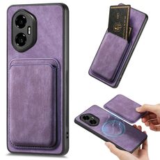 Per Honor 300 Retro Leather Card Bag Custodia magnetica per telefono (viola)