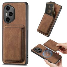 Per Honor 300 Pro Retro Leather Card Bag Custodia magnetica per telefono (marrone)