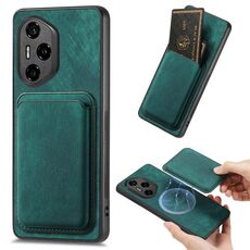 Per Honor 300 Pro Retro Leather Card Bag Custodia magnetica per telefono (verde)