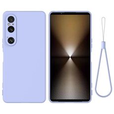 Per Sony Xperia 1 VI Custodia antiurto in silicone liquido Pure Color (viola)