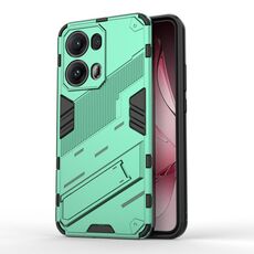 Per OPPO Reno13 Pro 5G Global Punk Armor 2 in 1 PC + TPU Custodia per telefono con supporto (verde)