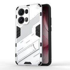 Per OPPO Reno13 Pro 5G Global Punk Armor 2 in 1 PC + TPU Custodia per telefono con supporto (bianco)
