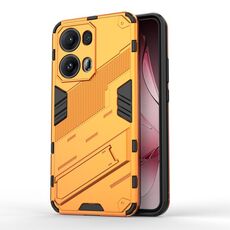 Per OPPO Reno13 Pro 5G Global Punk Armor 2 in 1 PC + TPU Custodia per telefono con supporto (arancione)