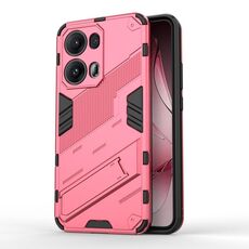 Per OPPO Reno13 Pro 5G Global Punk Armor 2 in 1 PC + TPU Custodia per telefono con supporto (rosso chiaro)