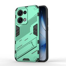 Per OPPO Reno13 5G Global Punk Armor 2 in 1 PC + TPU Custodia per telefono con supporto (verde)