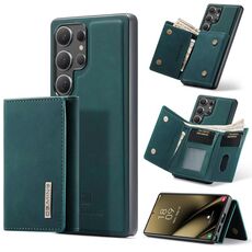 Per Samsung Galaxy S25 Ultra 5G DG.MING M1 Series Portafoglio multi-carta a 3 ante + Custodia magnetica per telefono (verde)