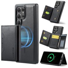 Per Samsung Galaxy S25 Ultra 5G DG.MING MAGKING-K2 Series MagSafe RFID Card Bag Custodia per telefono staccabile (nero)