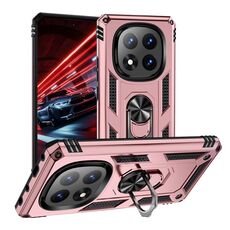 Per Redmi Note 14 Pro+ 5G Custodia antiurto in TPU + PC con supporto (oro rosa)