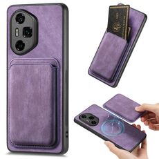Per Honor 300 Ultra Retro Custodia per telefono magnetico in pelle (viola)
