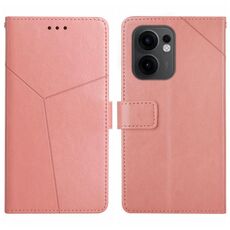 Per OPPO Reno13 F 4G / 5G Custodia in pelle a forma di Y con motivo a flip (rosa)