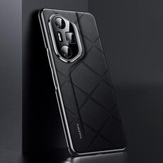 Per Honor 300 Pro Custodia per telefono in pelle liscia per PC (nero)