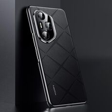 Custodia per telefono in pelle per PC Honor 300 Ultra Plain (nera)